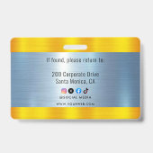 METAL Company Logo ID Medewerker Badge (Back)