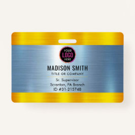 METAL Company Logo ID Medewerker Badge