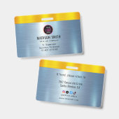 METAL Company Logo ID Medewerker Badge (Voor- en achterkant)