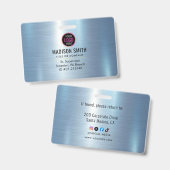 METAL Company Logo ID Medewerker Badge (Voor- en achterkant)