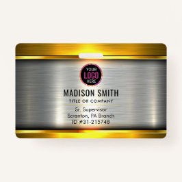 METAL Company Logo ID Medewerker Badge