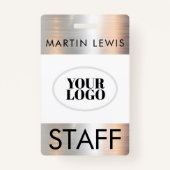 Metal Conference Lanyard Badge Custom STAFF ID (Voorkant)