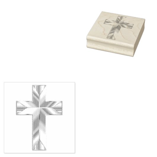 Metal Cross Rubber Stamp Rubberstempel (Gestempeld)