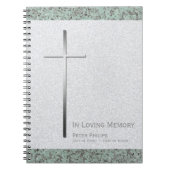 Metal Cross Stone 2 Funeral Memorial S Guest Book Notitieboek (Voorkant)