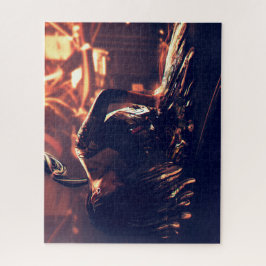 Metal Cyberpunk Woman Puzzle Legpuzzel