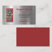 Metal Design Food Snack Vendor Vending Service Visitekaartje (Voorkant / Achterkant)