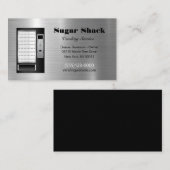 Metal Design Food Snack Vendor Vending Service Visitekaartje (Voorkant / Achterkant)