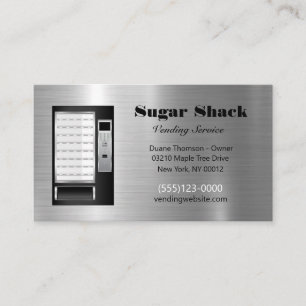 Metal Design Food Snack Vendor Vending Service Visitekaartje