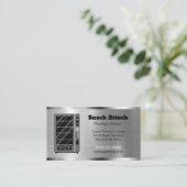 Metal Design Food Snack Vendor Vending Service Visitekaartje (Staand voorkant)