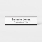 Metal Desk Naam Bord voor Business Custom Printed Bureau Naambordje (Voorkant)