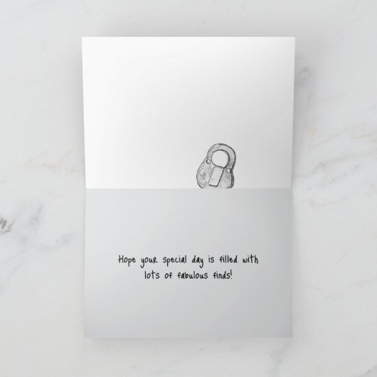 Metal Detecting Happy Birthday Relics Aangepaste n Kaart (Binnen)