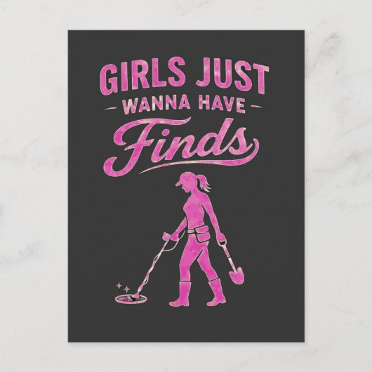 Metal Detecting Pink Lady Briefkaart (Voorkant)