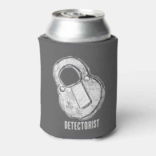 Metal Detecting Treasure Hunter Relics Locks Blikjeskoeler (Blikje Achterkant)