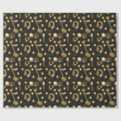 Metal Detecting Treasure Hunting Cartoon Cadeaupapier (Vlak)