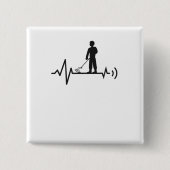 Metal Detector Detectorist Vierkante Button 5,1 Cm (Voorkant)