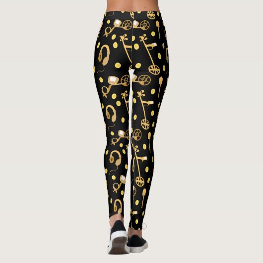 Metal Detectorist Equipment Fun Leggings (Achterkant)