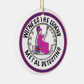 Metal Detectorist  Keramisch Ornament (Rechts)