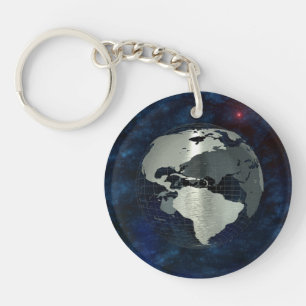 Metal Earth Wereldbol Sleutelhanger
