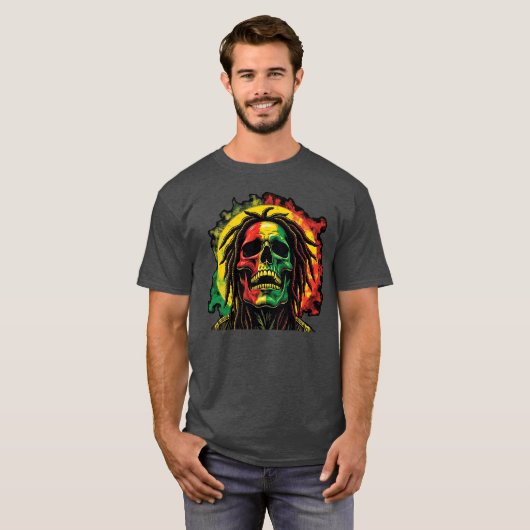 Metal en raggae  t-shirt (Voorkant volledig)