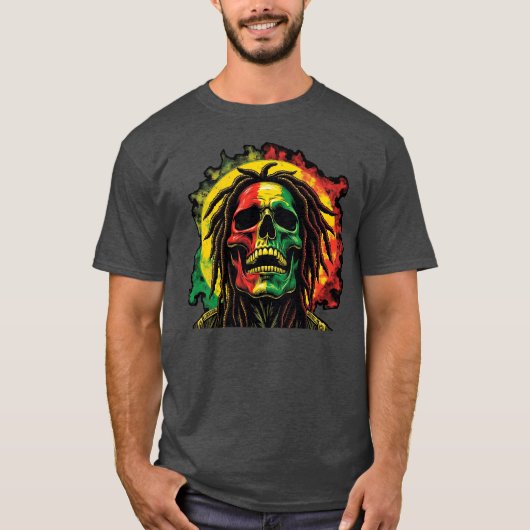 Metal en raggae  t-shirt (Voorkant)