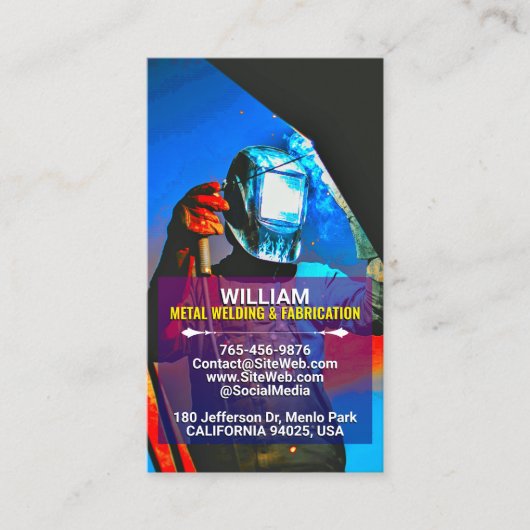 Metal Fabrication & Welding Services | Contractor Contactkaartje (Voorkant)