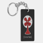 Metal Fan Sleutelhanger (Voorkant Links)