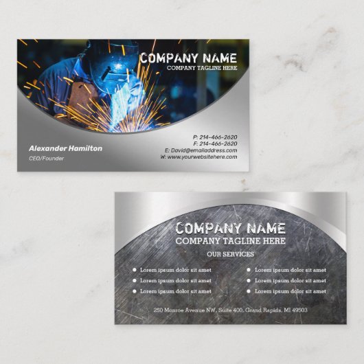 Metal Finish Visitekaartje (Voorkant / Achterkant)