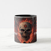 Metal Fire Skull-Mok | Ben Elkanar Tweekleurige Koffiemok (Center)