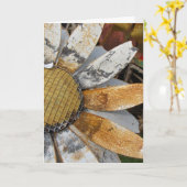 Metal Flower Yard Art, Birthday Kaart (Gele Bloem)