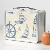 Metal Food Storage Box met mariene details (In situ)