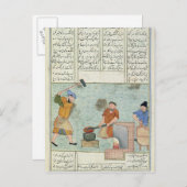 Metal forge uit 'Shah-Name' Briefkaart (Voorkant / Achterkant)