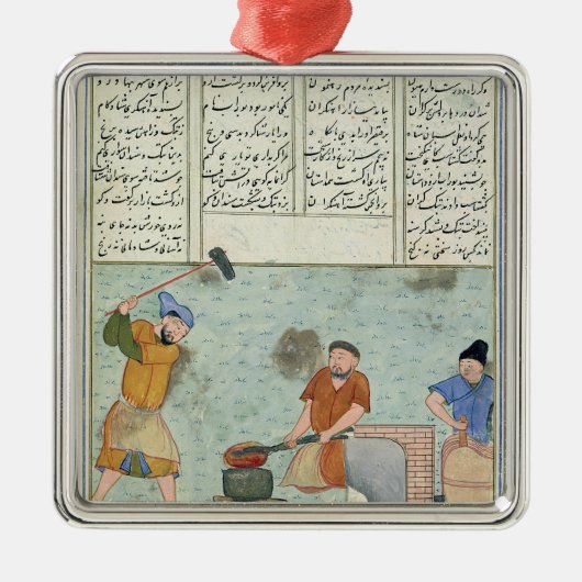 Metal forge uit 'Shah-Name' Metalen Ornament (Voorkant)