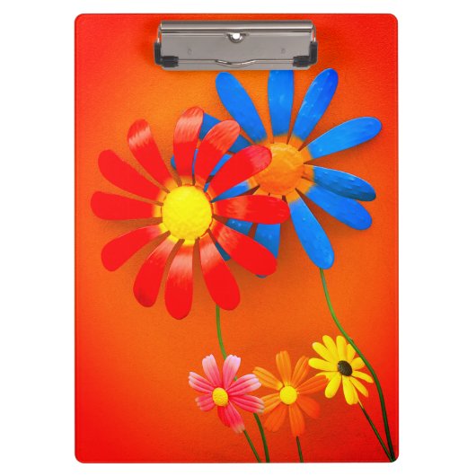 Metal Garden Flowers Klembord (Voorkant)