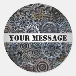 Metal Gear Steampunk Design Ronde Sticker