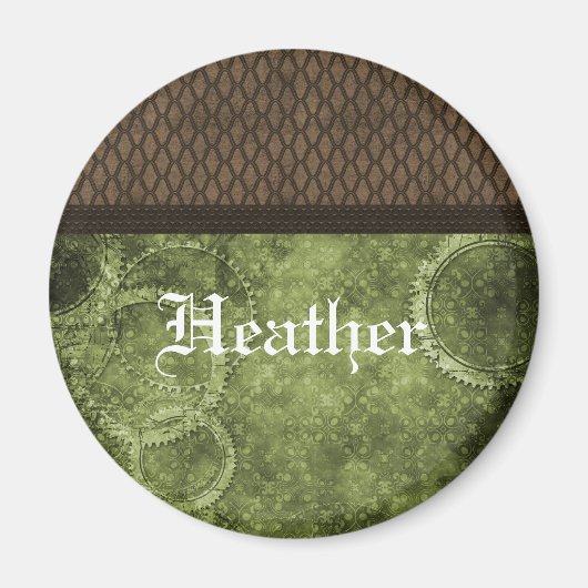 Metal Gear Steampunk Magnet, Groen Magneet (Voorkant)