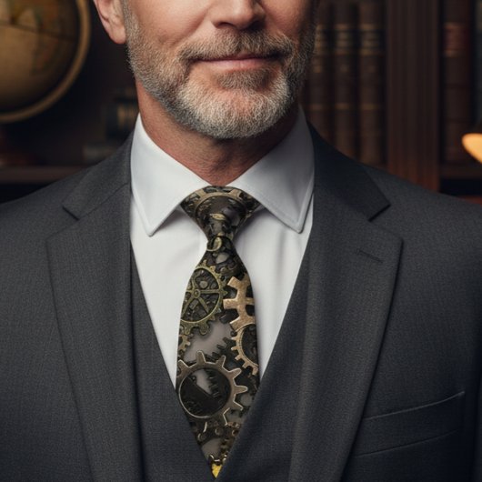 Metal Gears Steampunk Vintage Industrieel Stropdas