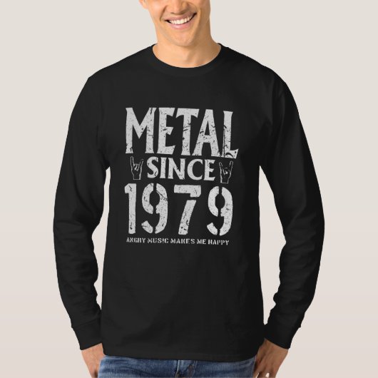 Metal Gift Birthday  1979 T-shirt (Voorkant)