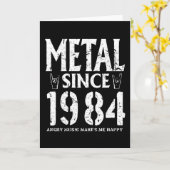 Metal Gift Birthday  1984 Kaart (Gele Bloem)