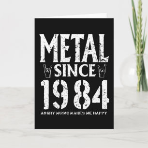 Metal Gift Birthday  1984 Kaart