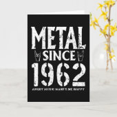 Metal Gift Birthday Vintage 1962 Kaart (Gele Bloem)