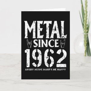 Metal Gift Birthday Vintage 1962 Kaart