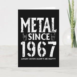 Metal Gift Birthday Vintage 1967 Kaart