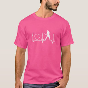 Metal-gitarist hartslag rock muziek ECG voor gitaa T-shirt