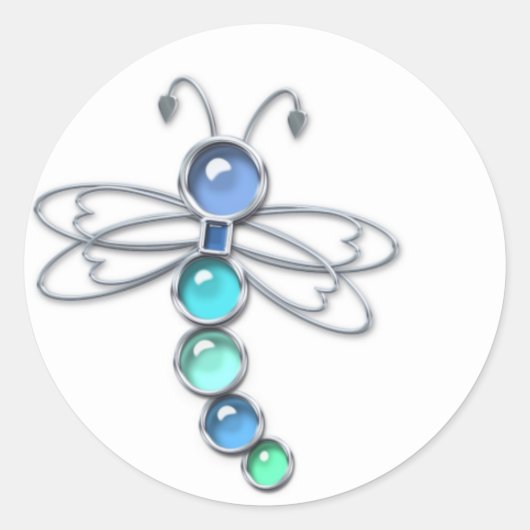 Metal & Glass Dragonfly Stickers (Voorkant)