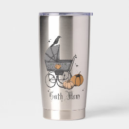 Metal Gothic Mom Halloween Antiek Baby Carriage Geïsoleerde Drinkbeker