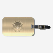 Metal Goud Stalen Gegraveerde Monogram
