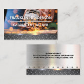 Metal Grinder | Staal bekleed Visitekaartje (Voorkant / Achterkant)