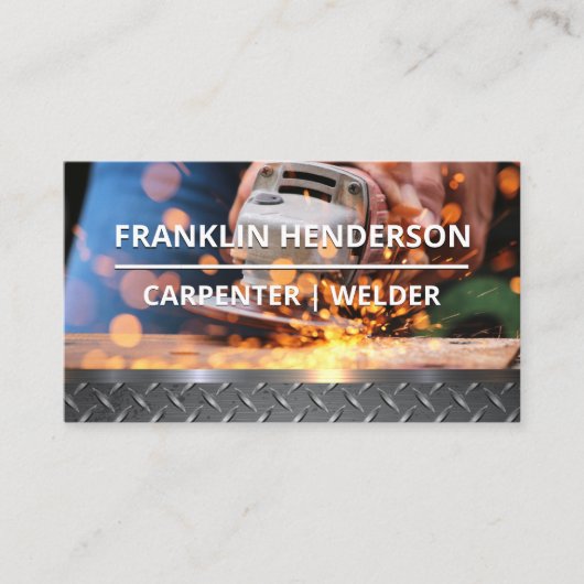 Metal Grinder | Staal bekleed Visitekaartje (Voorkant)