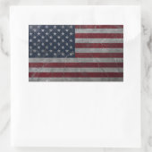 Metal Grunge Amerikaanse vlag Rechthoekige Sticker (Tas)