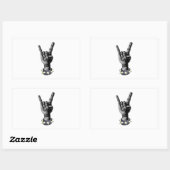Metal Hand Devil Horns Heavy Metal Rechthoekige Sticker (Vel)